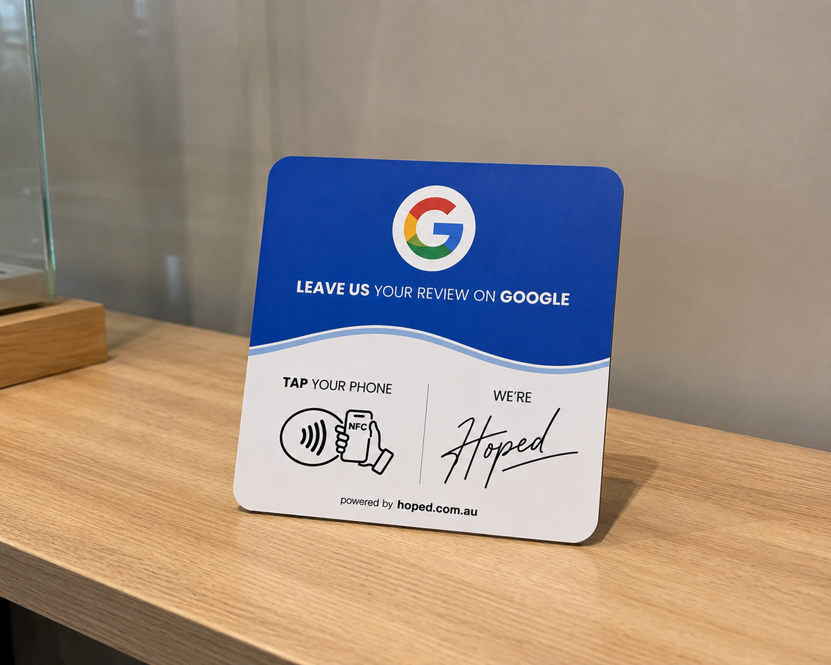 Hoped Google Review NFC Plaque
