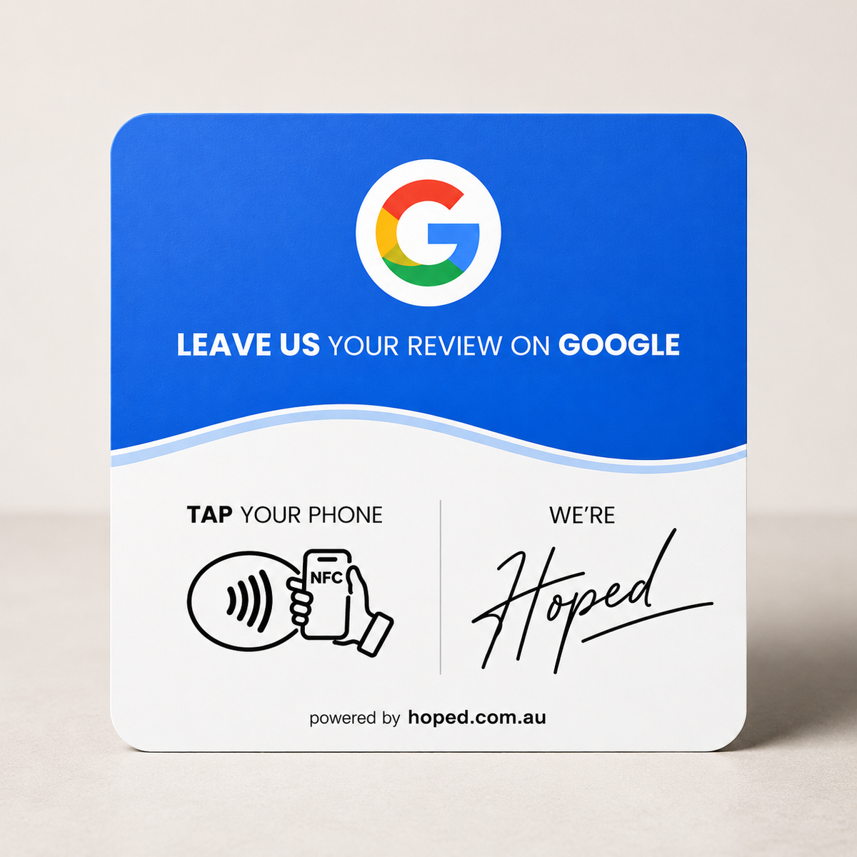 Hoped Google Review NFC Plaque
